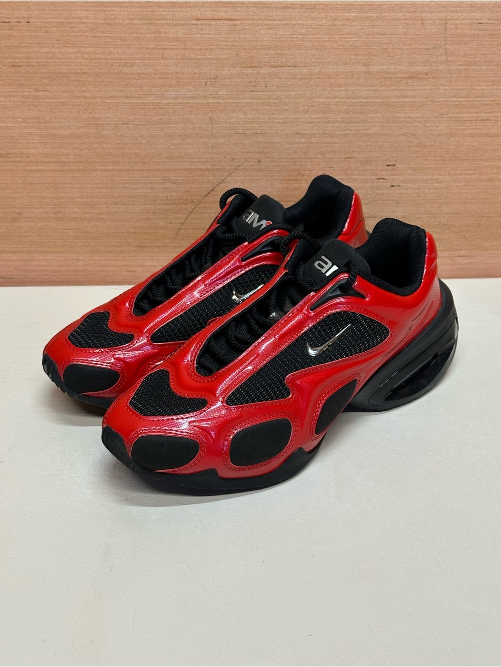 Nike Air Max Muse University Red Metallic Silver Black Shoes FV1920-603 Womens 7